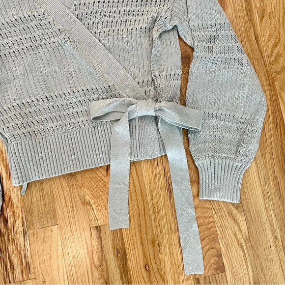 Alp N Rock Mint Green Seylah Wrap Cotton Sweater Cardigan Size S - Picture 4 of 7